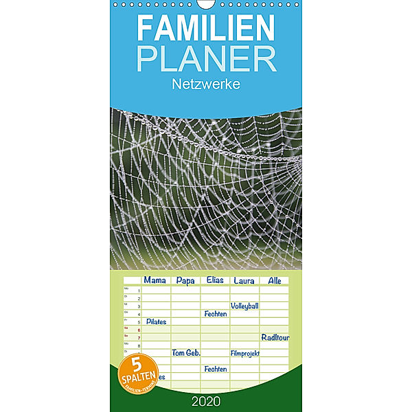 Netzwerke - Familienplaner hoch (Wandkalender 2020 , 21 cm x 45 cm, hoch), Antje Lindert-Rottke
