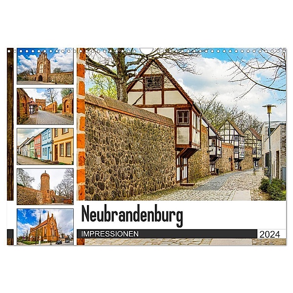Neubrandenburg Impressionen (Wandkalender 2024 DIN A3 quer), CALVENDO Monatskalender, Dirk Meutzner