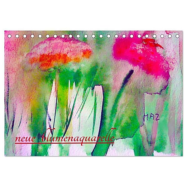 Neue Blumenaquarelle (Tischkalender 2024 DIN A5 quer), CALVENDO Monatskalender, Maria-Anna Ziehr