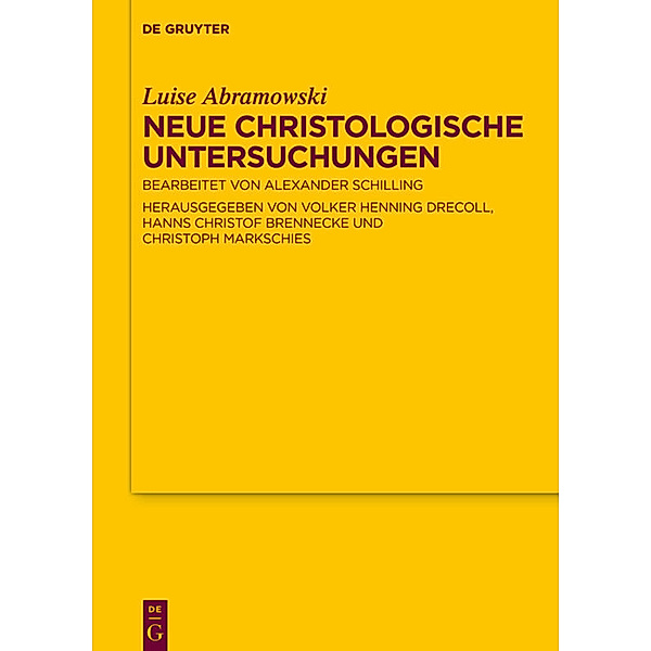 Neue Christologische Untersuchungen, Luise Abramowski