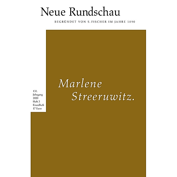 Neue Rundschau / 2020.3 / Marlene Streeruwitz.