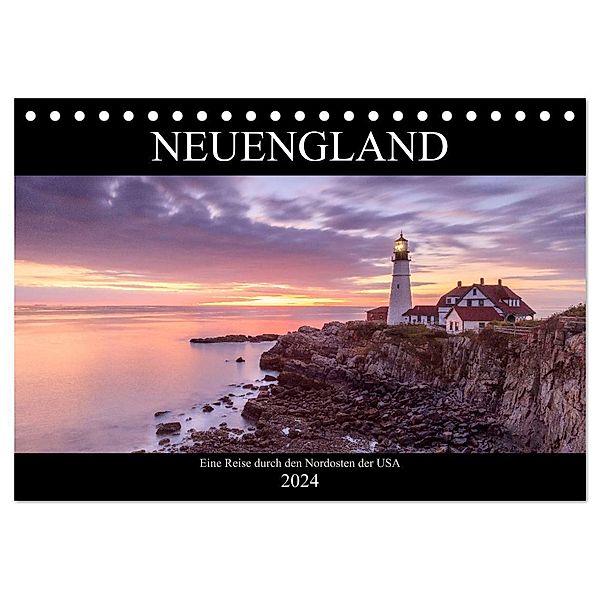 NEUENGLAND - Eine Reise durch den Nordosten der USA (Tischkalender 2024 DIN A5 quer), CALVENDO Monatskalender, Christine Büchler & Martin Büchler