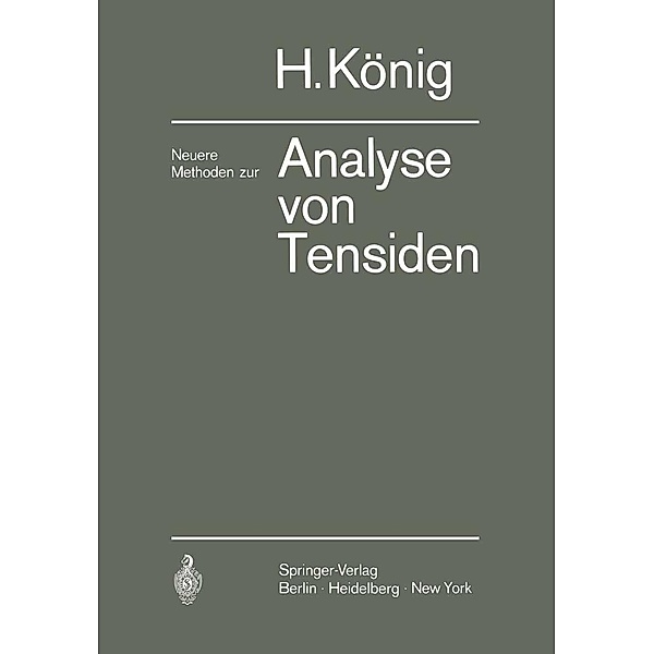 Neuere Methoden zur Analyse von Tensiden, Hans König