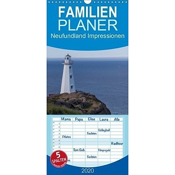 Neufundland Impressionen - Familienplaner hoch (Wandkalender 2020 , 21 cm x 45 cm, hoch), Gabi Emser und Rainer Awiszus-Emser