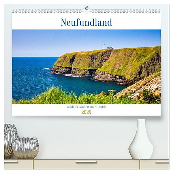 Neufundland - wilde Schönheit im Atlantik (hochwertiger Premium Wandkalender 2025 DIN A2 quer), Kunstdruck in Hochglanz, Calvendo, Sabine Jost