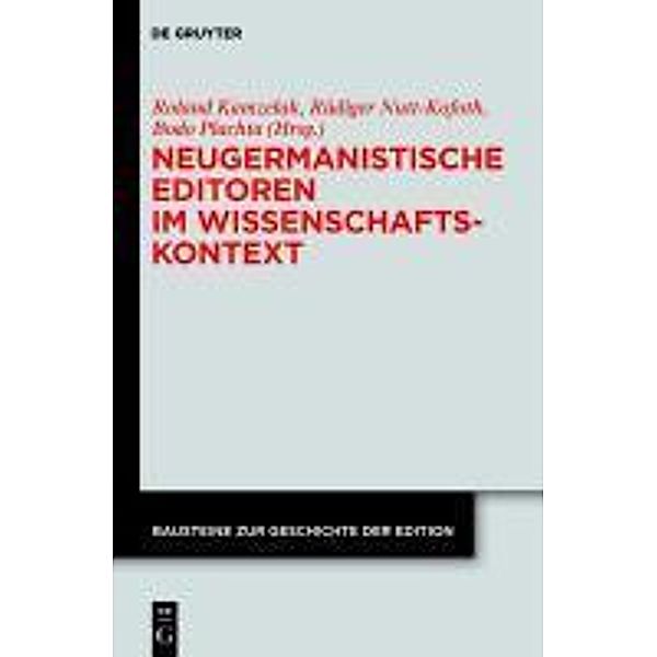 Neugermanistische Editoren im Wissenschaftskontext 3 / Bausteine zur Geschichte der Edition Bd.3