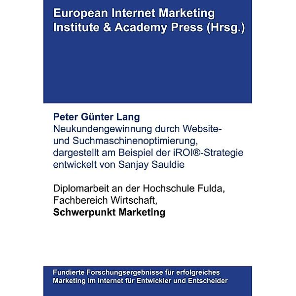 Neukundengewinnung durch Website- und Suchmaschinenoptimierung, Peter Günter Lang