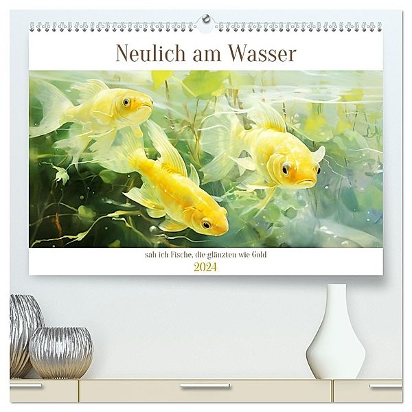 Neulich am Wasser (hochwertiger Premium Wandkalender 2024 DIN A2 quer), Kunstdruck in Hochglanz, Calvendo, Daniela Tapper