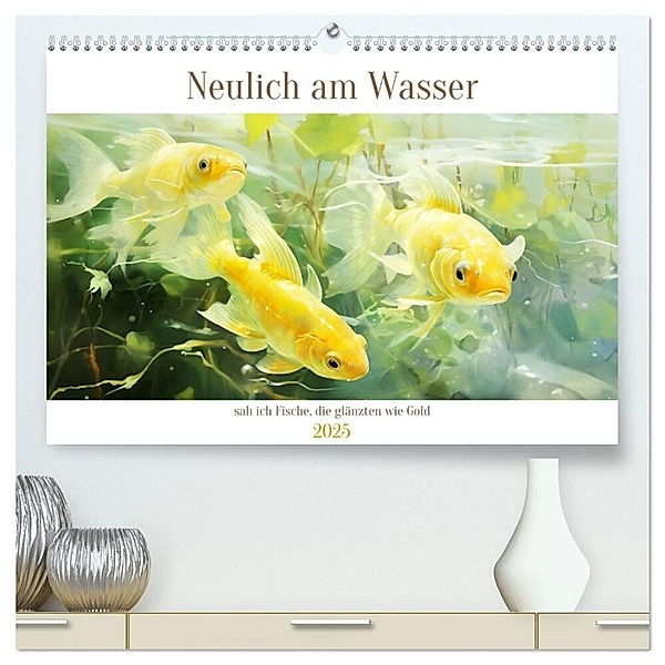 Neulich am Wasser (hochwertiger Premium Wandkalender 2025 DIN A2 quer), Kunstdruck in Hochglanz, Calvendo, Daniela Tapper