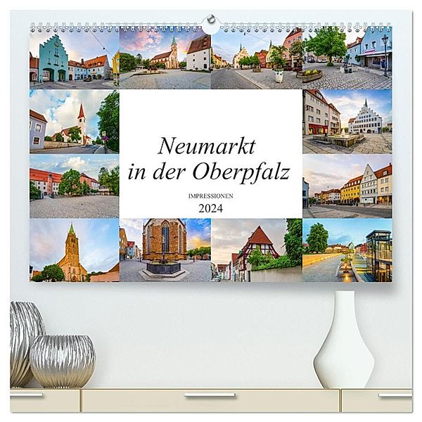 Neumarkt in der Oberpfalz Impressionen (hochwertiger Premium Wandkalender 2024 DIN A2 quer), Kunstdruck in Hochglanz, Dirk Meutzner