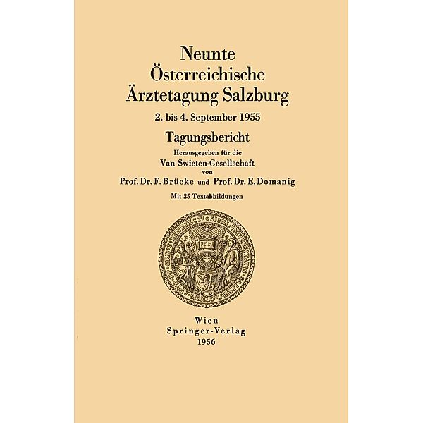 Neunte Österreichische Ärztetagung Salzburg / Österreichische Ärztetagung Bd.9