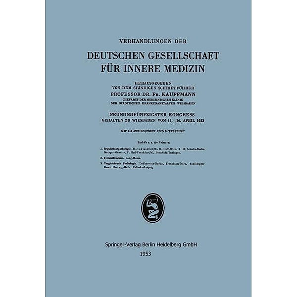 Neunundfünfzigster Kongress / Verhandlungen der Deutschen Gesellschaft für Innere Medizin Bd.59, Fr. Kauffmann