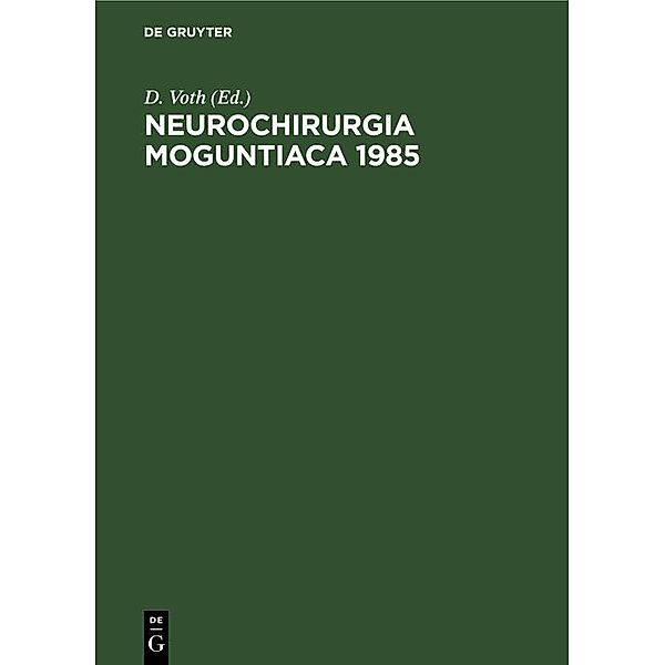 Neurochirurgia Moguntiaca 1985