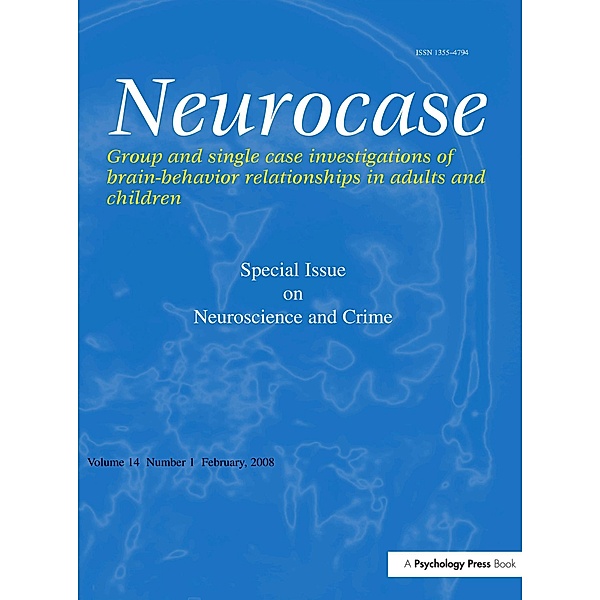 Neuroscience and Crime, Hans J. Markowitsch