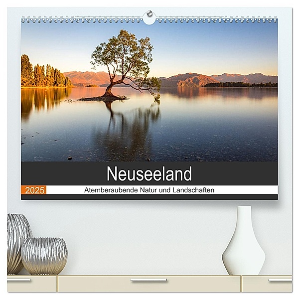 Neuseeland - Atemberaubende Natur und Landschaften (hochwertiger Premium Wandkalender 2025 DIN A2 quer), Kunstdruck in Hochglanz, Calvendo, Torsten Hartmann