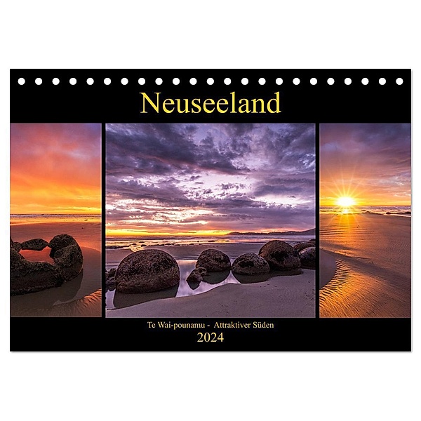 Neuseeland - Attraktiver Süden (Tischkalender 2024 DIN A5 quer), CALVENDO Monatskalender, Thomas Klinder