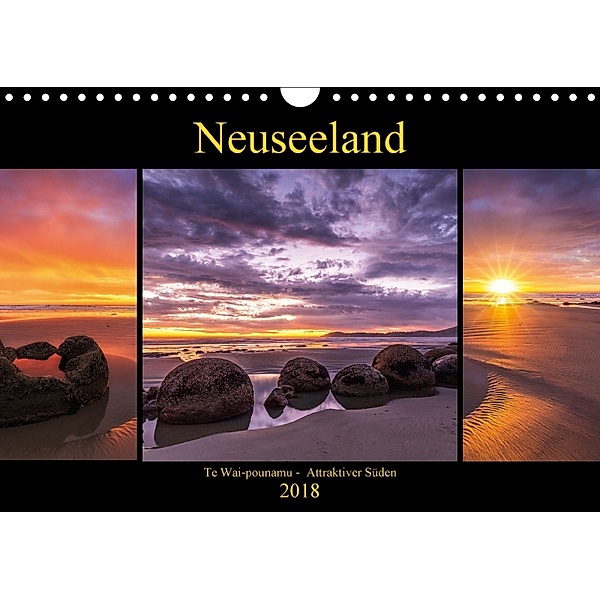 Neuseeland - Attraktiver Süden (Wandkalender 2018 DIN A4 quer) Dieser erfolgreiche Kalender wurde dieses Jahr mit gleich, Thomas Klinder