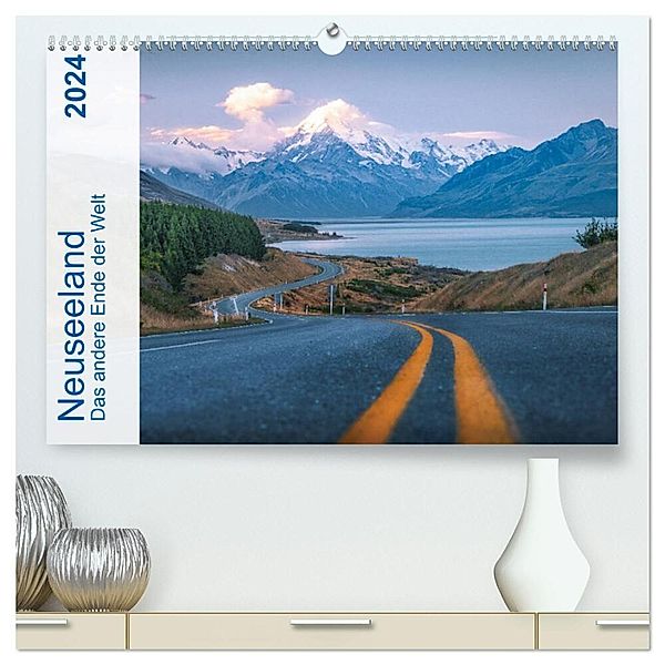 Neuseeland - Das andere Ende der Welt (hochwertiger Premium Wandkalender 2024 DIN A2 quer), Kunstdruck in Hochglanz, Alexander Höntschel