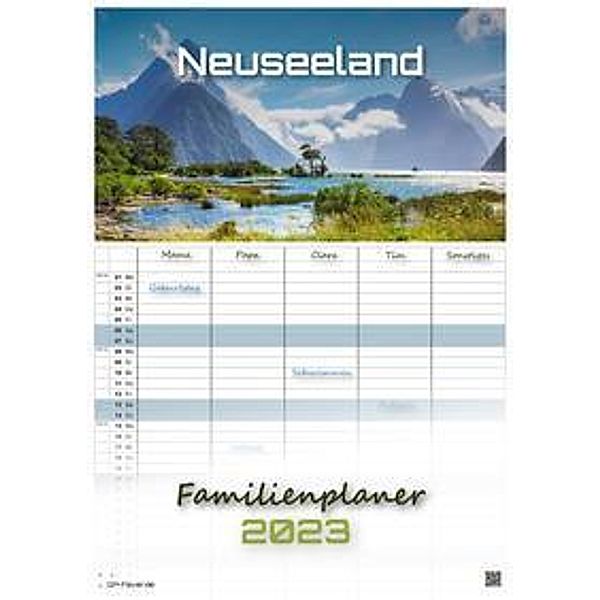 Neuseeland - Das Land der langen weißen Wolke - 2023 - Kalender DIN A3 - (Familienplaner)