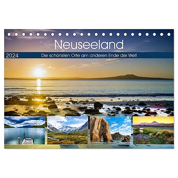 Neuseeland - Die schönsten Orte am anderen Ende der Welt (Tischkalender 2024 DIN A5 quer), CALVENDO Monatskalender, Christian Bosse
