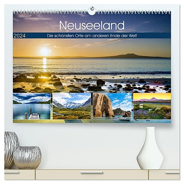 Neuseeland - Die schönsten Orte am anderen Ende der Welt (hochwertiger Premium Wandkalender 2024 DIN A2 quer), Kunstdruck in Hochglanz, Christian Bosse