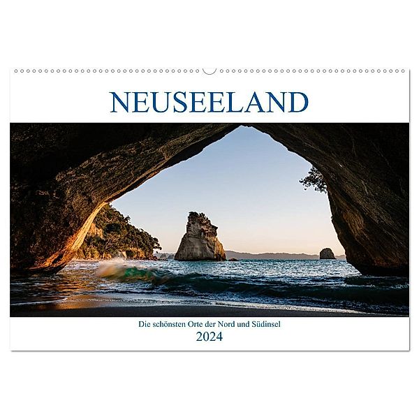 Neuseeland - Die schönsten Orte der Nord- und Südinsel (Wandkalender 2024 DIN A2 quer), CALVENDO Monatskalender, Igor Kondler