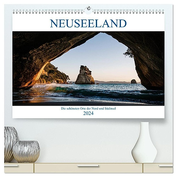 Neuseeland - Die schönsten Orte der Nord- und Südinsel (hochwertiger Premium Wandkalender 2024 DIN A2 quer), Kunstdruck in Hochglanz, Igor Kondler