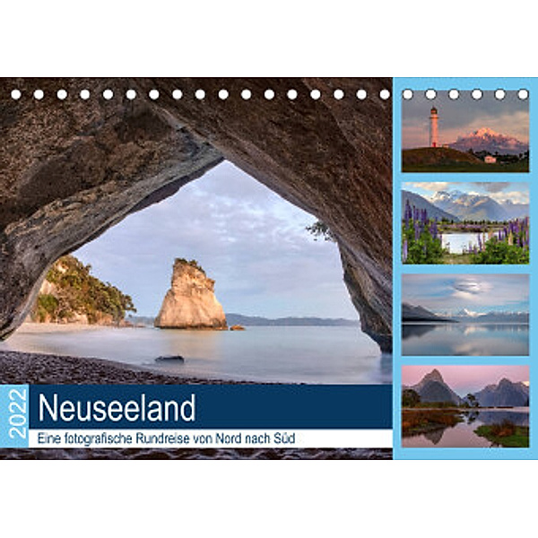 Neuseeland - Eine fotografische Rundreise von Nord nach Süd (Tischkalender 2022 DIN A5 quer), Joana Kruse