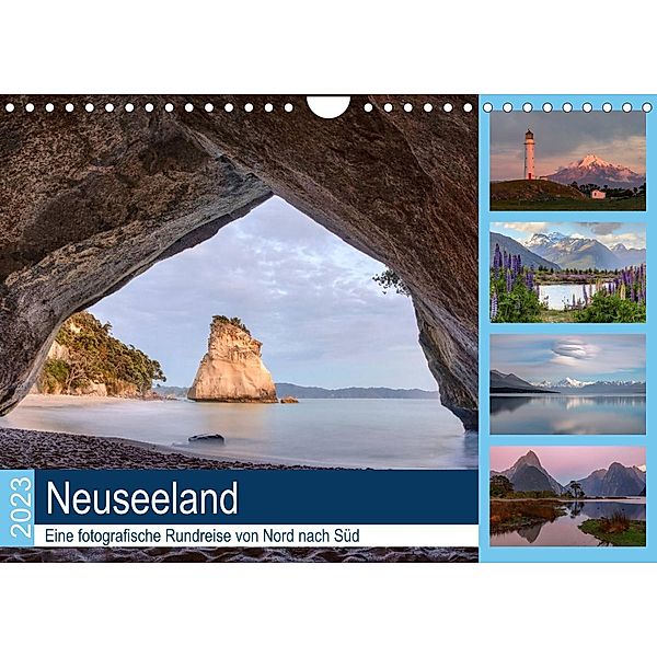 Neuseeland - Eine fotografische Rundreise von Nord nach Süd (Wandkalender 2023 DIN A4 quer), Joana Kruse