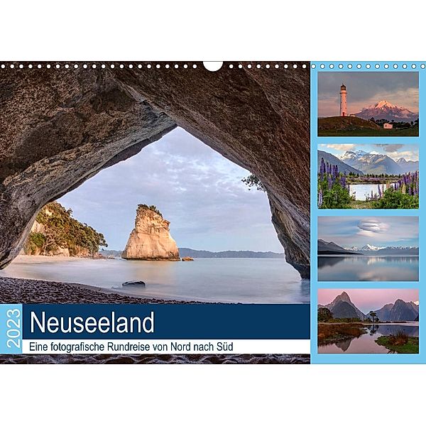 Neuseeland - Eine fotografische Rundreise von Nord nach Süd (Wandkalender 2023 DIN A3 quer), Joana Kruse