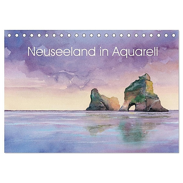Neuseeland in Aquarell (Tischkalender 2025 DIN A5 quer), CALVENDO Monatskalender, Calvendo, Jitka Krause