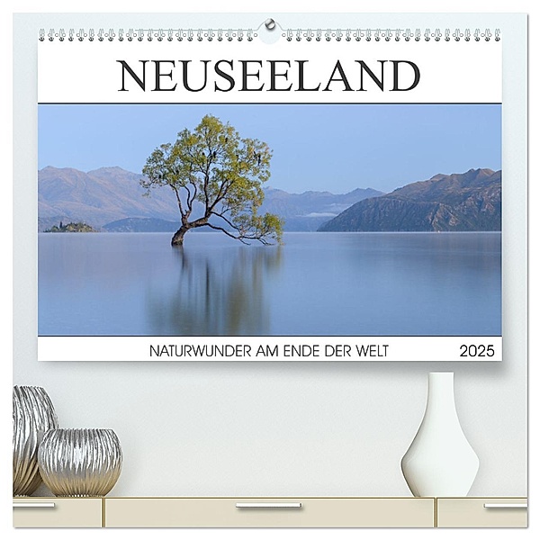 Neuseeland - Naturwunder am Ende der Welt (hochwertiger Premium Wandkalender 2025 DIN A2 quer), Kunstdruck in Hochglanz, Calvendo, Christian Heeb
