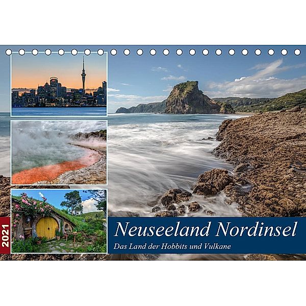 Neuseeland Nordinsel - Das Land der Hobbits und Vulkane (Tischkalender 2021 DIN A5 quer), Joana Kruse