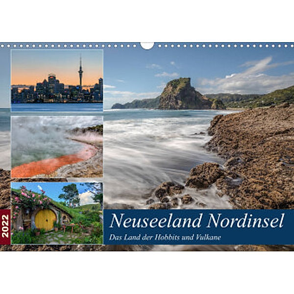 Neuseeland Nordinsel - Das Land der Hobbits und Vulkane (Wandkalender 2022 DIN A3 quer), Joana Kruse