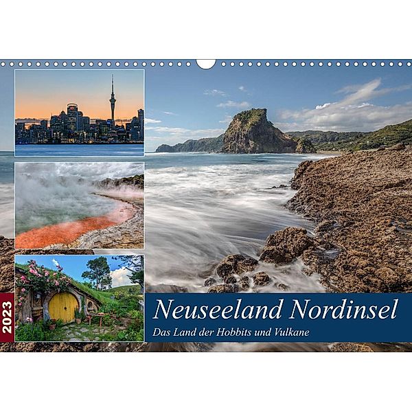 Neuseeland Nordinsel - Das Land der Hobbits und Vulkane (Wandkalender 2023 DIN A3 quer), Joana Kruse