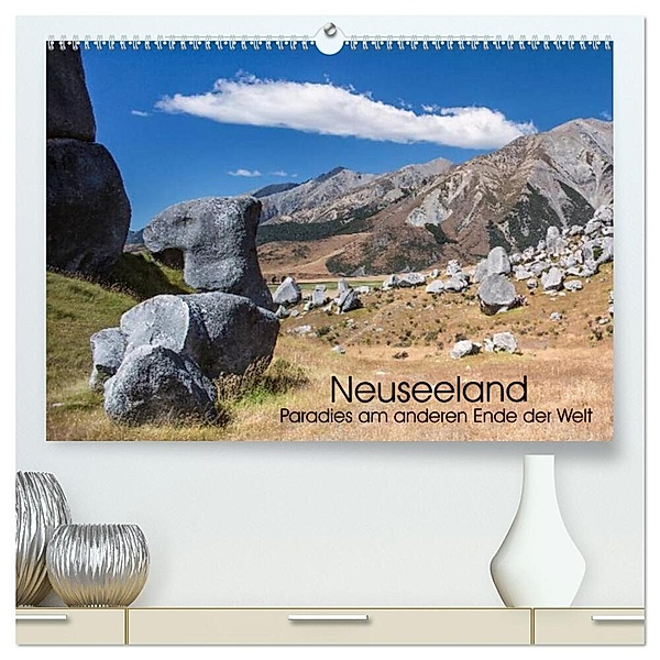 Neuseeland - Paradies am anderen Ende der Welt (hochwertiger Premium Wandkalender 2024 DIN A2 quer), Kunstdruck in Hochglanz, Sebastian Warneke