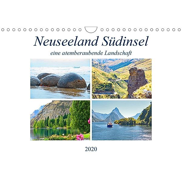 Neuseeland Südinsel - eine atemberaubende Landschaft (Wandkalender 2020 DIN A4 quer), Nina Schwarze