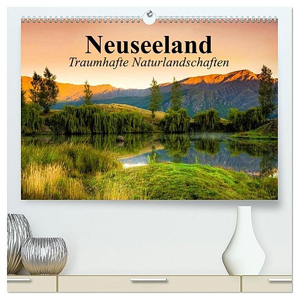 Neuseeland. Traumhafte Naturlandschaften (hochwertiger Premium Wandkalender 2025 DIN A2 quer), Kunstdruck in Hochglanz, Calvendo, Elisabeth Stanzer