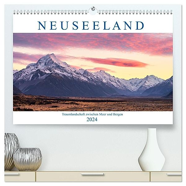 Neuseeland: Traumlandschaft zwischen Meer und Bergen (hochwertiger Premium Wandkalender 2024 DIN A2 quer), Kunstdruck in Hochglanz, Sandra Schänzer