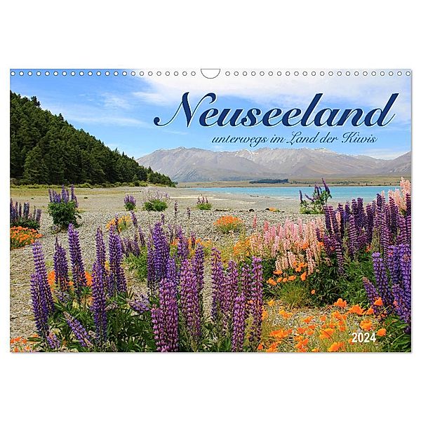 Neuseeland - unterwegs im Land der Kiwis (Wandkalender 2024 DIN A3 quer), CALVENDO Monatskalender, Jana Thiem-Eberitsch