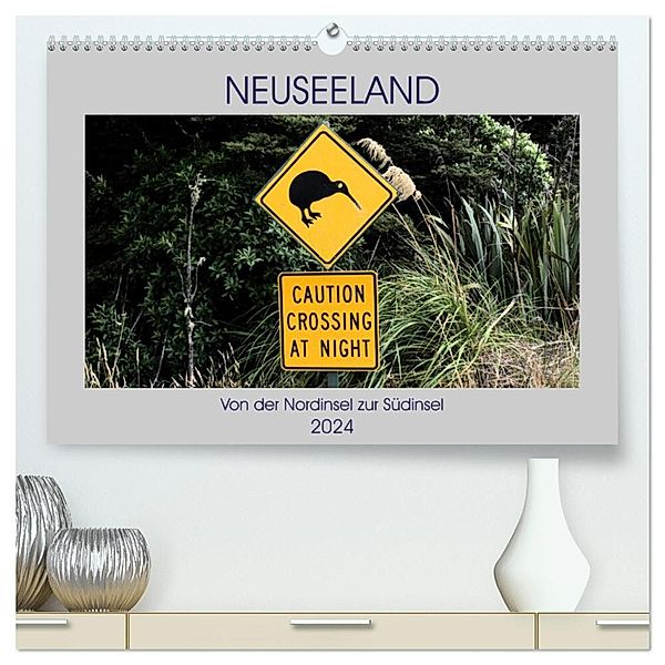 Neuseeland - Von der Nordinsel zur Südinsel (hochwertiger Premium Wandkalender 2024 DIN A2 quer), Kunstdruck in Hochglanz, Wolfgang A. Langenkamp