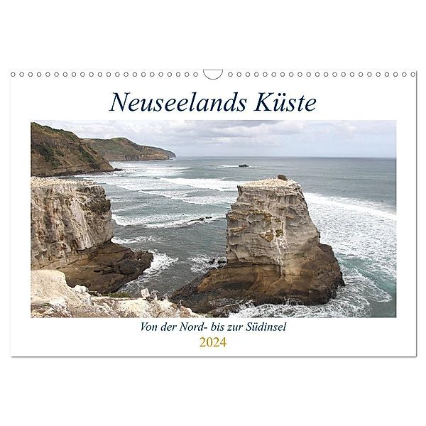 Neuseelands Küste (Wandkalender 2024 DIN A3 quer), CALVENDO Monatskalender, Susanne Fuchs