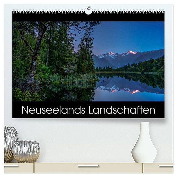 Neuseelands Landschaften (hochwertiger Premium Wandkalender 2024 DIN A2 quer), Kunstdruck in Hochglanz, René Ehrhardt Photography