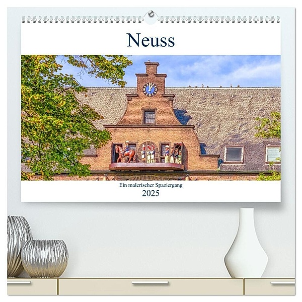Neuss - Ein malerischer Spaziergang (hochwertiger Premium Wandkalender 2025 DIN A2 quer), Kunstdruck in Hochglanz, Calvendo, Bettina Hackstein