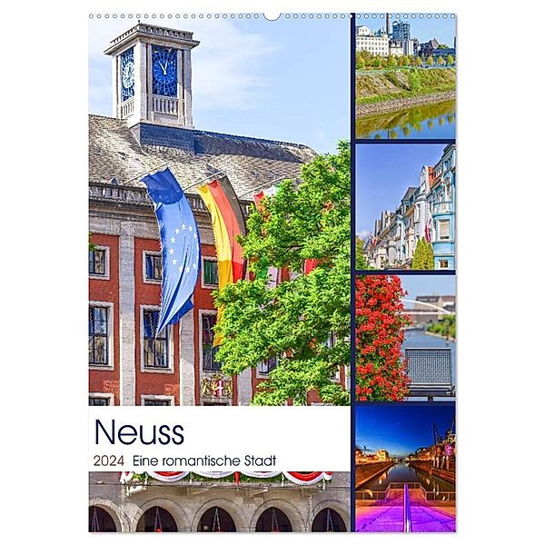 Neuss - Eine romantische Stadt (Wandkalender 2024 DIN A2 hoch), CALVENDO Monatskalender, Bettina Hackstein