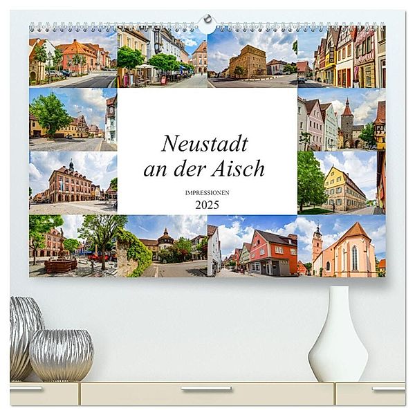 Neustadt an der Aisch Impressionen (hochwertiger Premium Wandkalender 2025 DIN A2 quer), Kunstdruck in Hochglanz, Calvendo, Dirk Meutzner