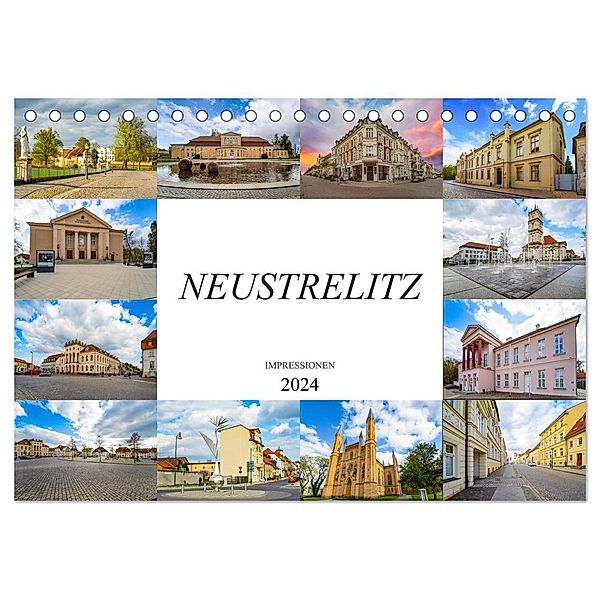 Neustrelitz Impressionen (Tischkalender 2024 DIN A5 quer), CALVENDO Monatskalender, Dirk Meutzner