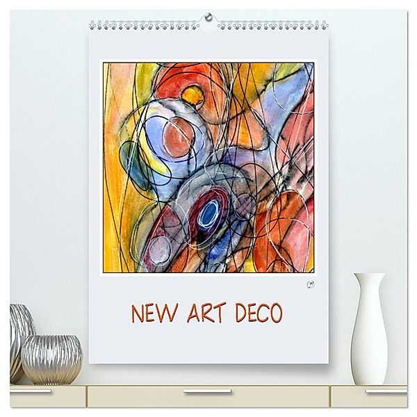New Art Deco (hochwertiger Premium Wandkalender 2025 DIN A2 hoch), Kunstdruck in Hochglanz, Calvendo, Claudia Gründler