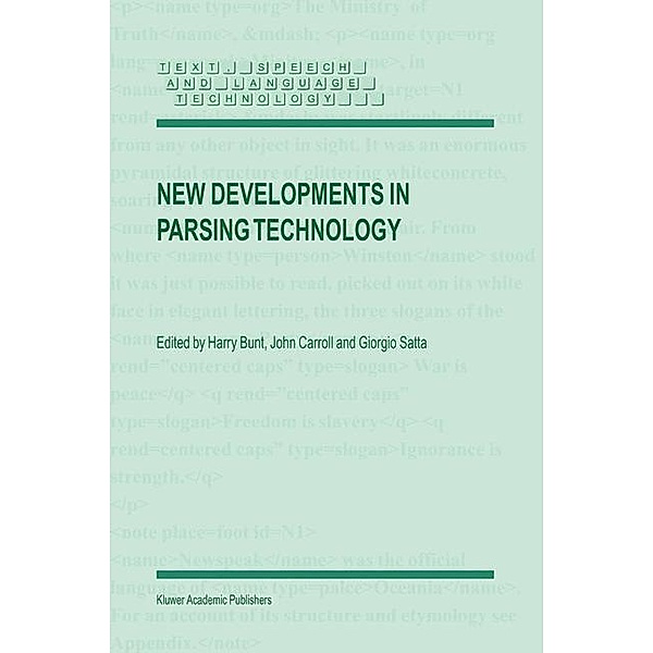 New Developments in Parsing Technology