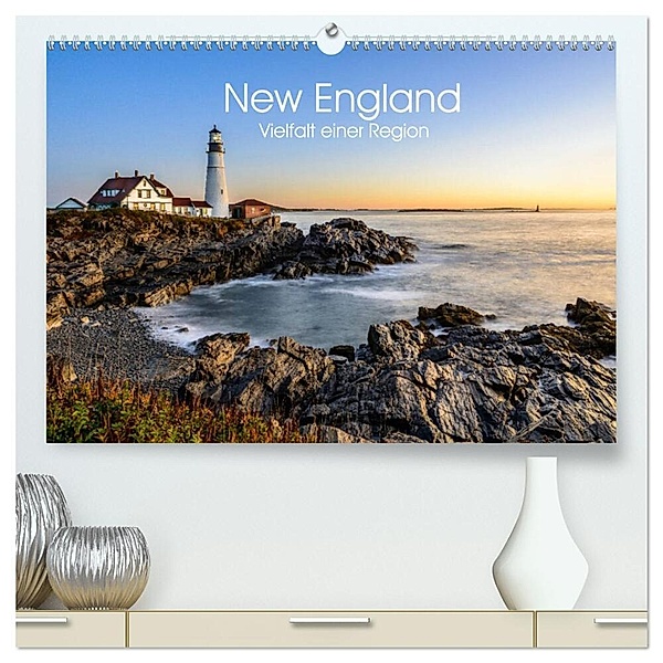 New England - Vielfalt einer Region (hochwertiger Premium Wandkalender 2024 DIN A2 quer), Kunstdruck in Hochglanz, Lukas Proszowski